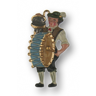 Pewter Ornament Musician with Drum