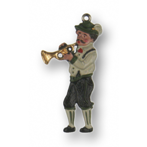 Pewter Ornament Musician with Trumpet