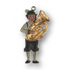 Pewter Ornament Musician with Tuba