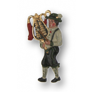 Pewter Ornament Musician with Turkish crescent