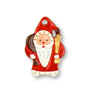 Pewter Ornament Santa Claus with Switch