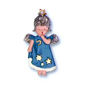 Pewter Ornament Star-Angel