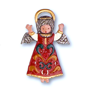 Pewter Ornament Dirndl Angel large