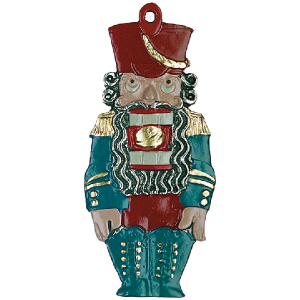 Pewter Ornament Nutcracker in Uniform